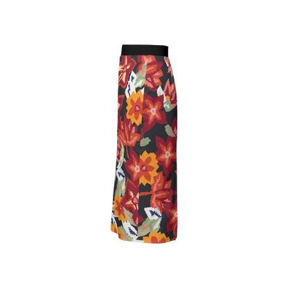 Laira Back Split Pencil Skirt-Heavy Knit