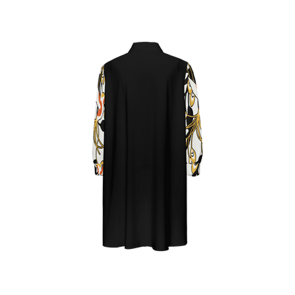 Larissa Long-Sleeve Hem Shirt Silky-like Elegance